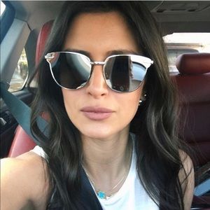 Le Specs “Pharaoh” Silver Metal Sunglasses